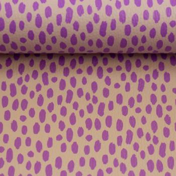 Preview: Kunstleder Zuschnitt 50 x 70 cm in Beige/Lila mit feiner Narbung